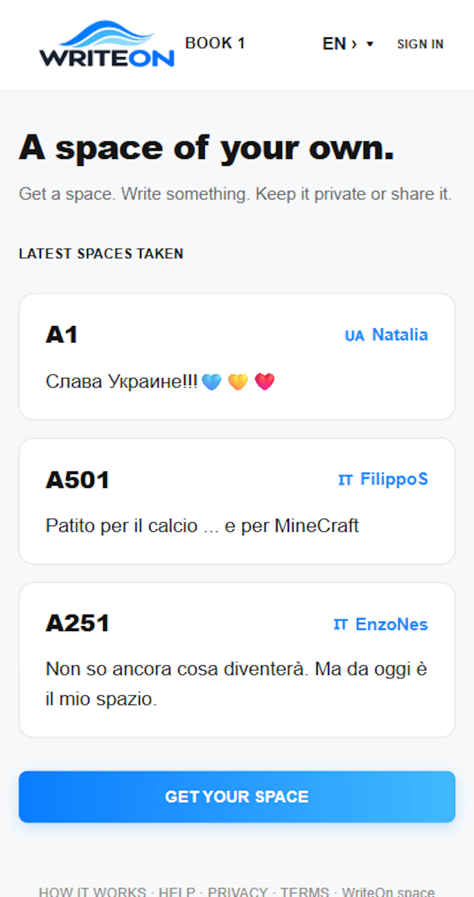 WriteOn screenshot 1