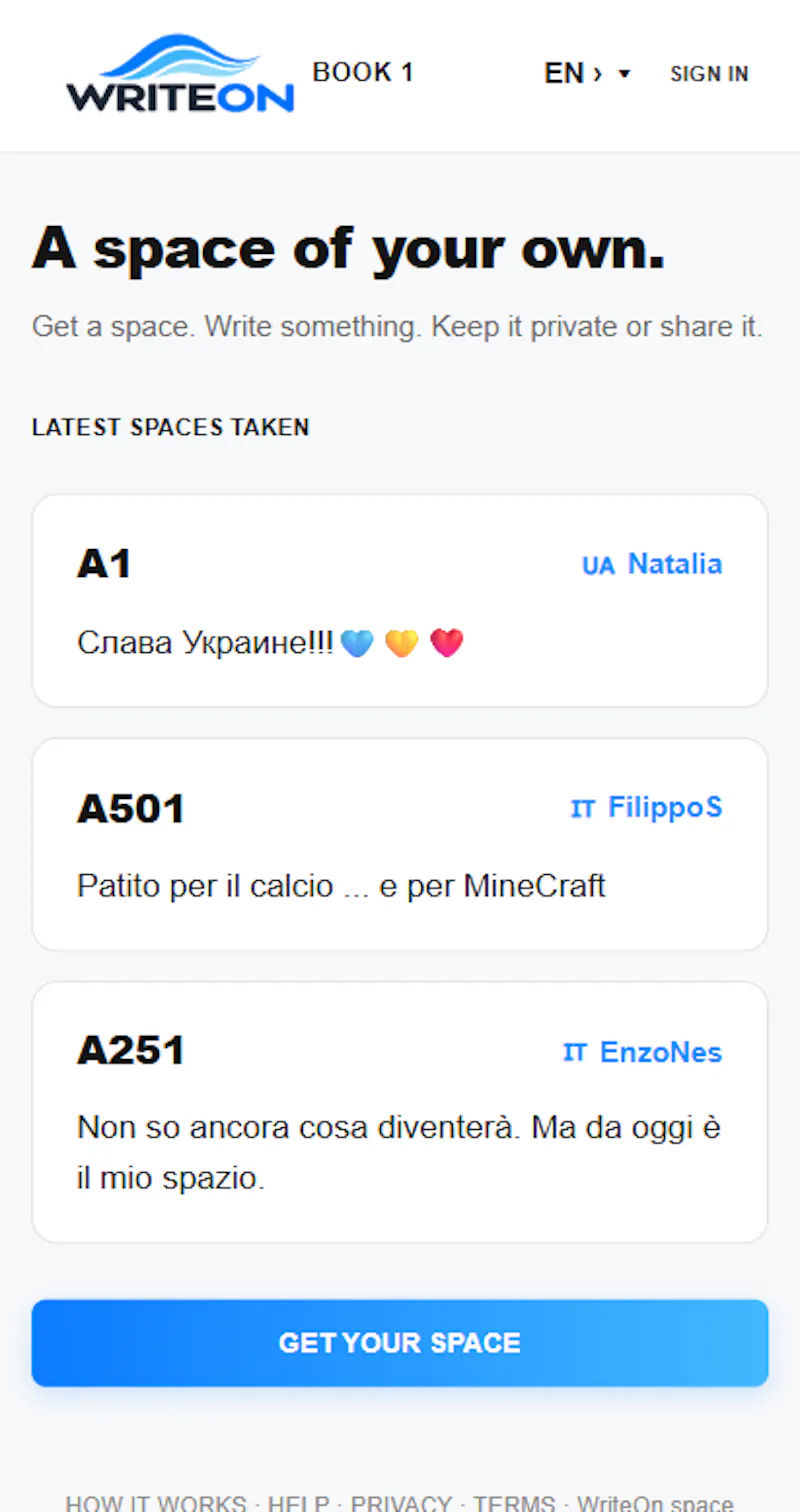 WriteOn screenshot 1