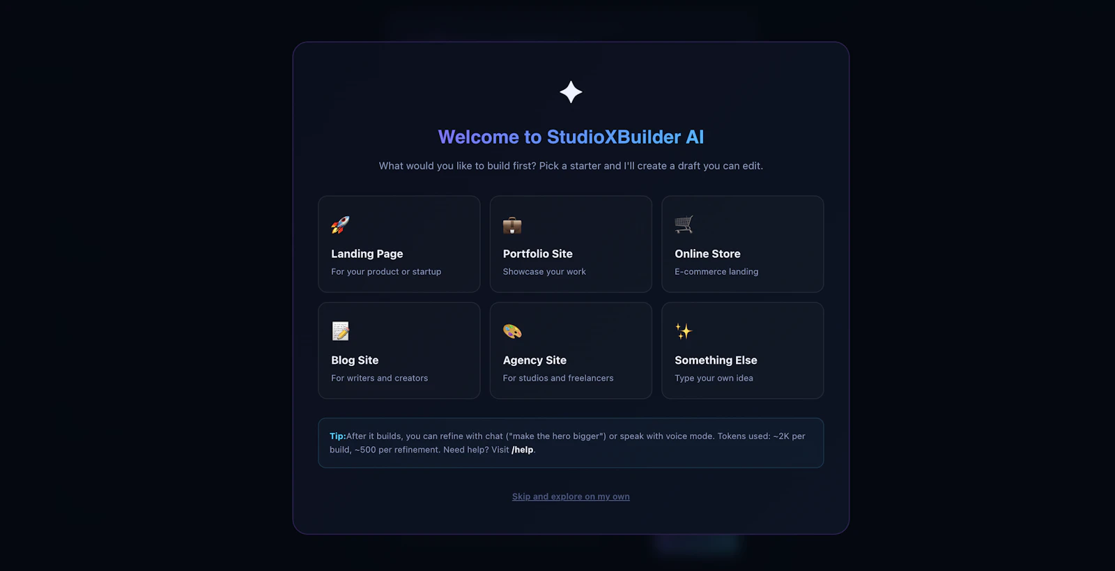 StudioXBuilder screenshot 2