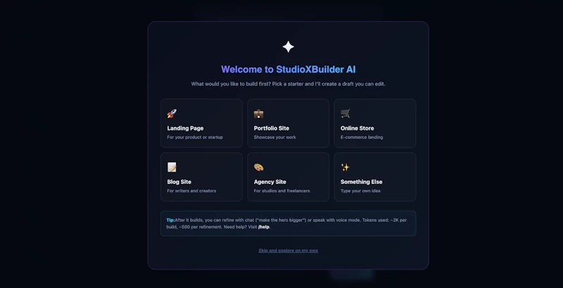 StudioXBuilder screenshot 2