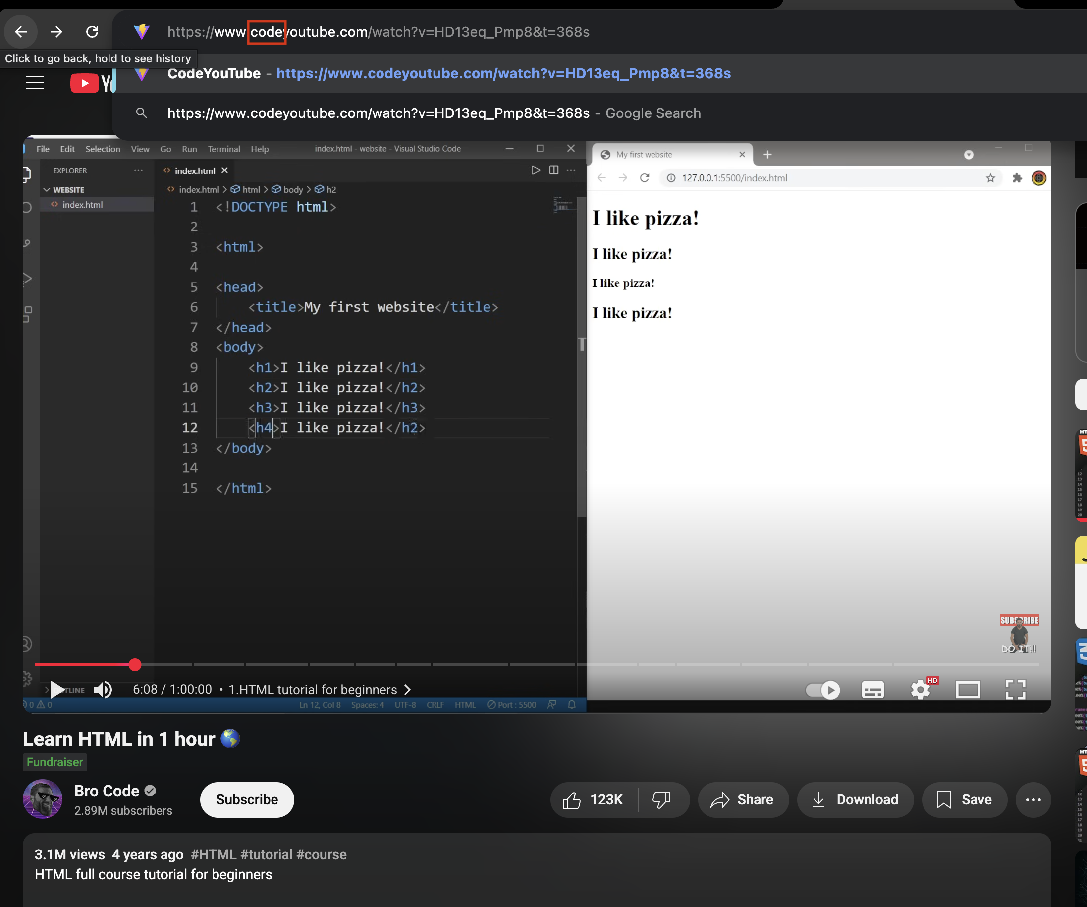 Média Code YouTube - Coder avec votre tutoriel 1