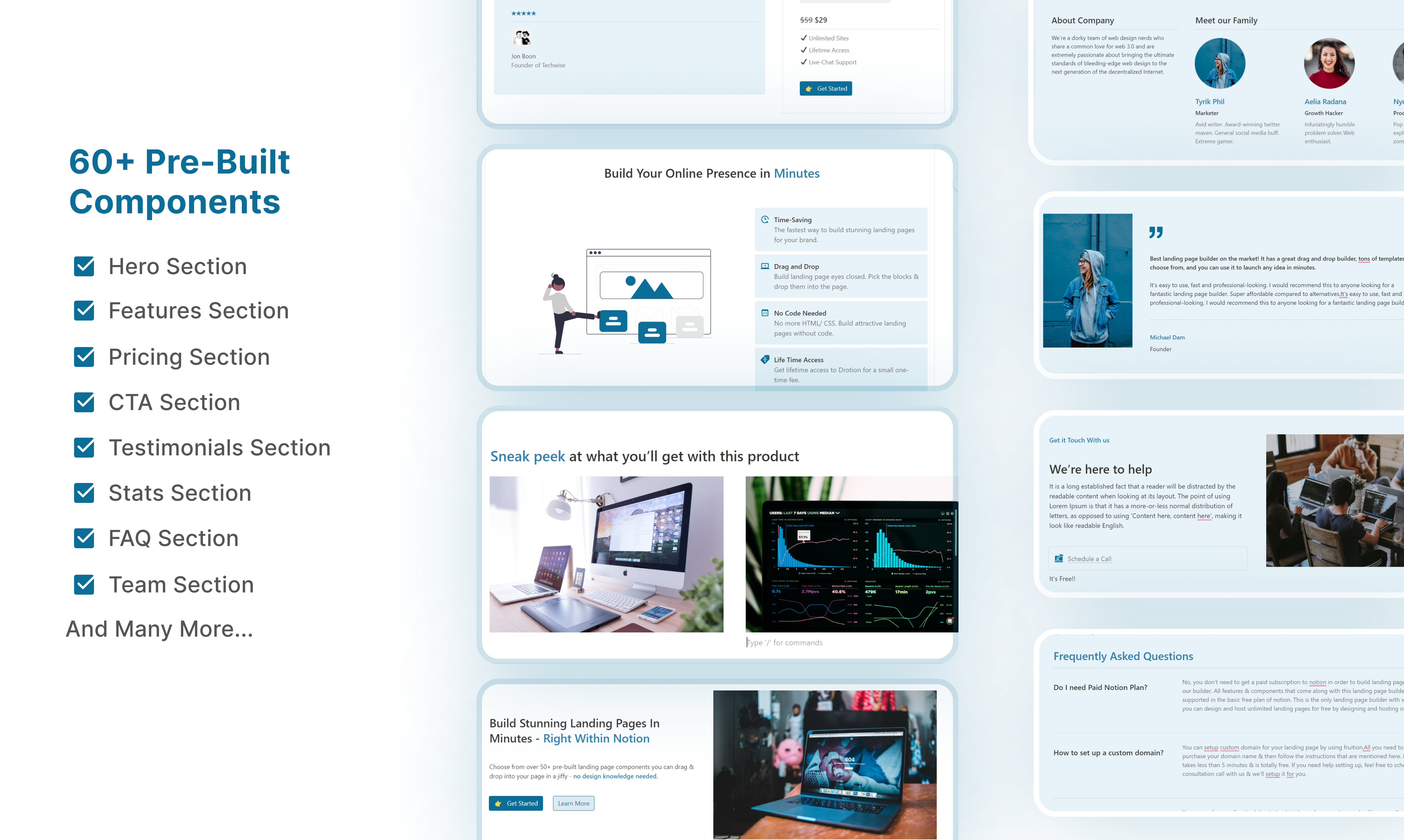 Média Drotion - Construisez des pages de destination de kickass en notion sans compétences en conception 4