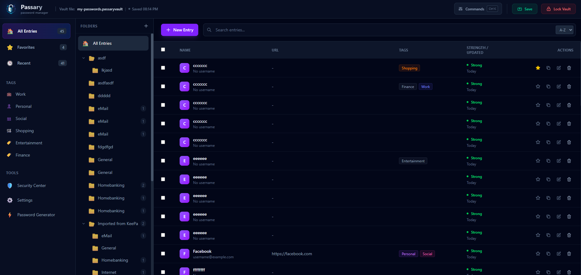 Passary, Zero-knowledge Password Manager screenshot 2