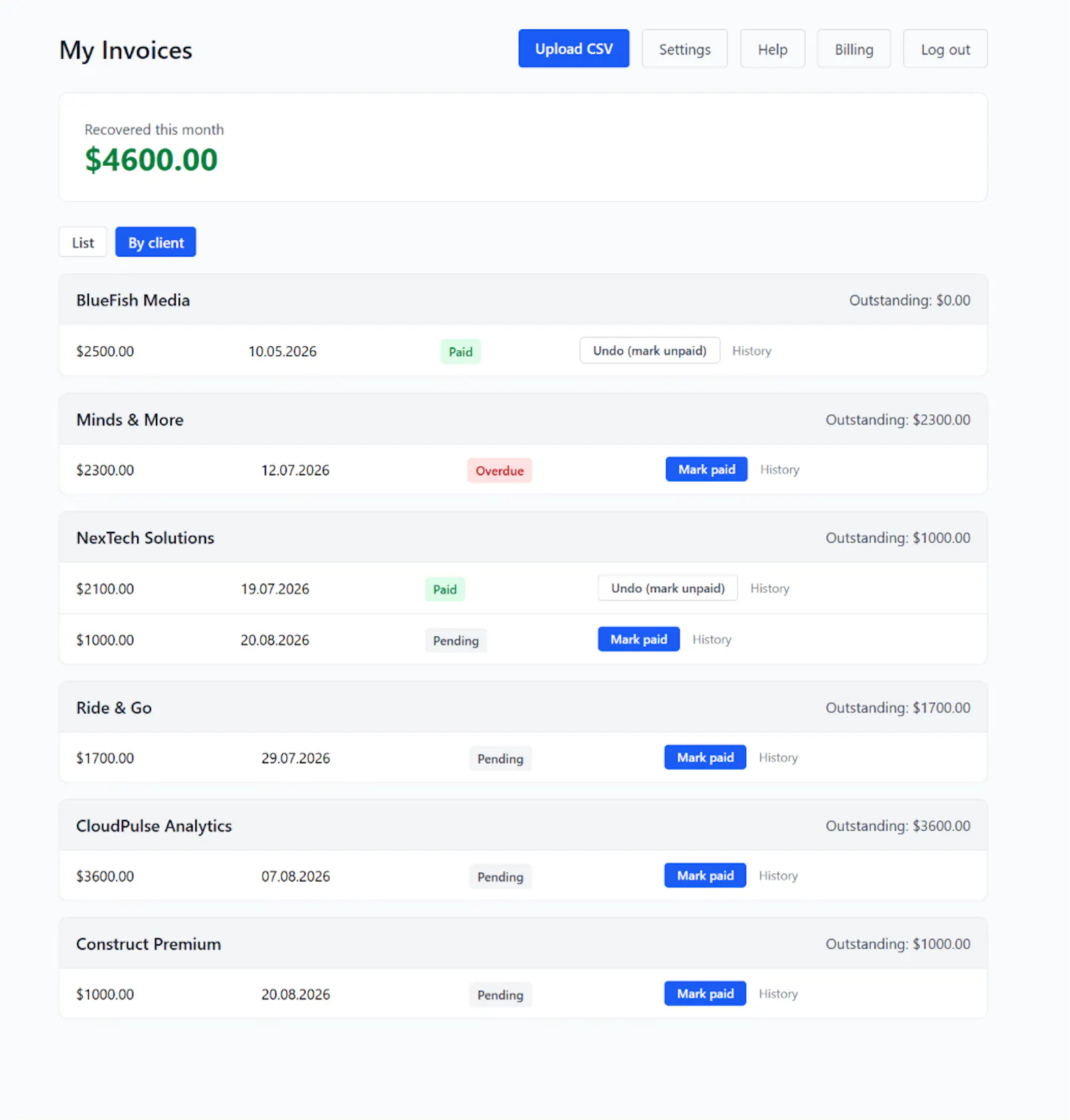 Follow-up Invoices screenshot 6