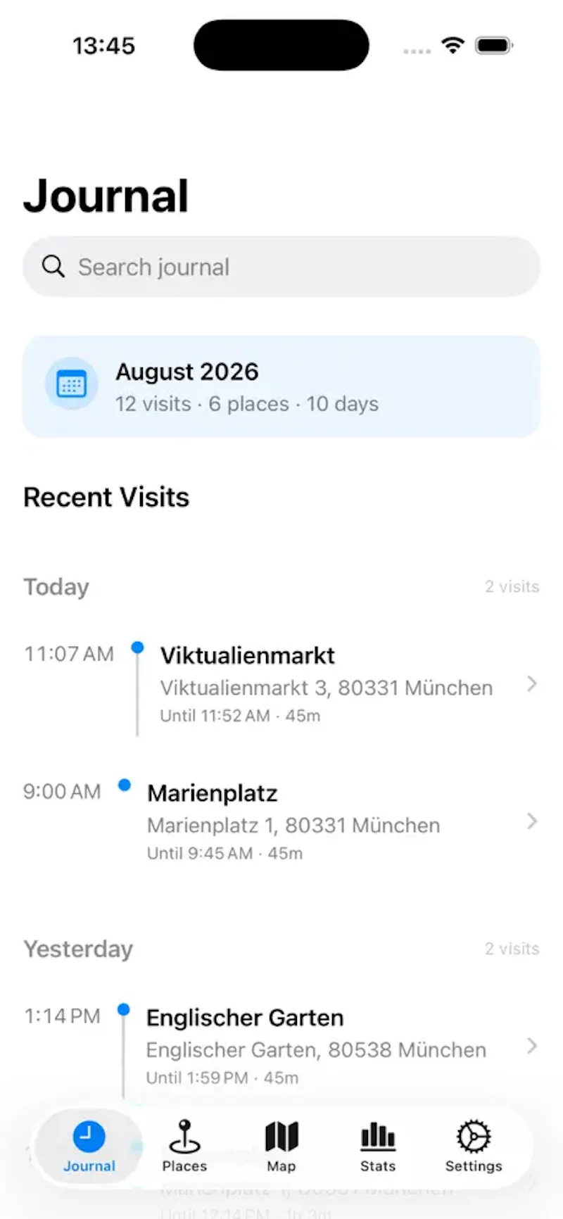 Been - Your Private Location Log screenshot 5