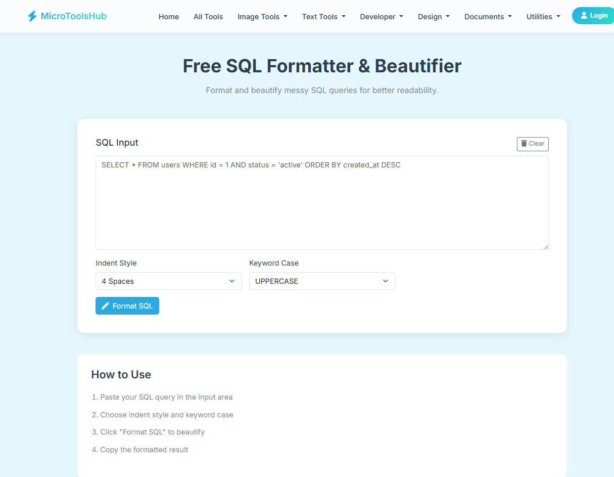 MicroToolsHub - Screenshot 2 showing product features and functionality