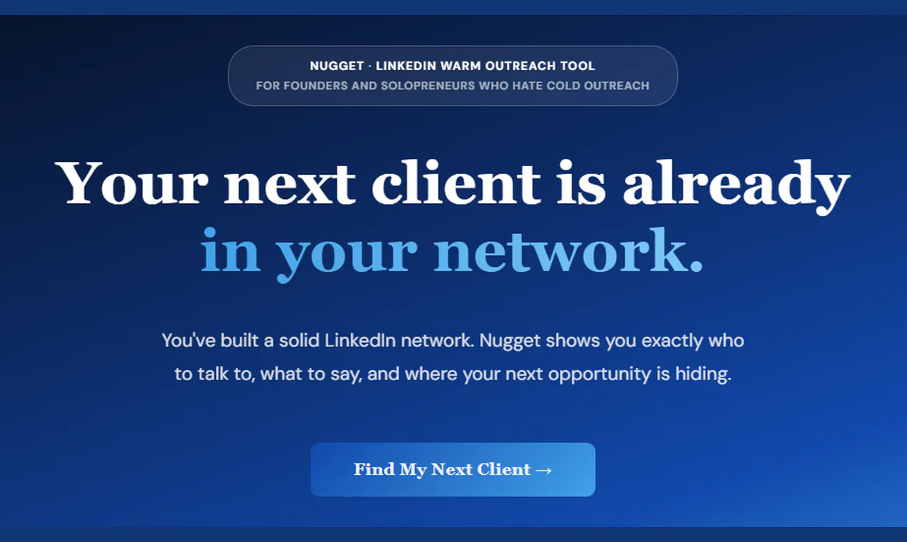 Nugget — LinkedIn Warm Outreach Tool screenshot 2