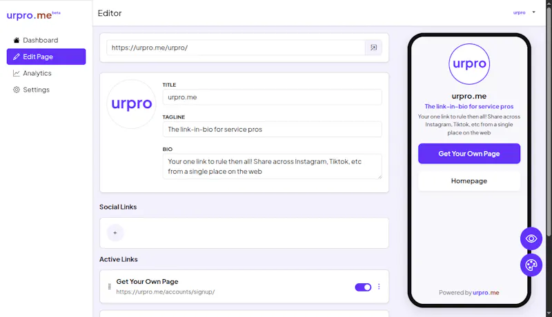 urpro.me screenshot 2