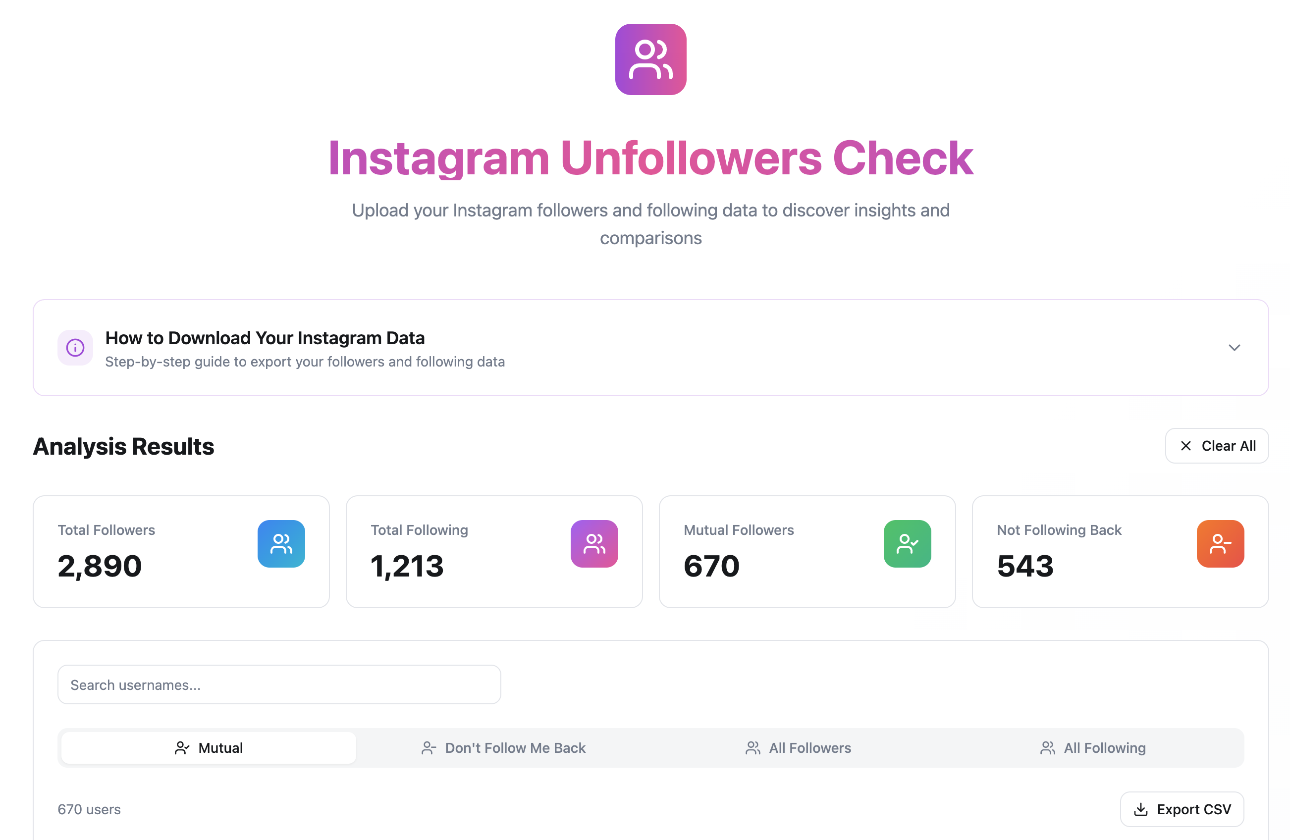 Instagram Unfollowers Check gallery image