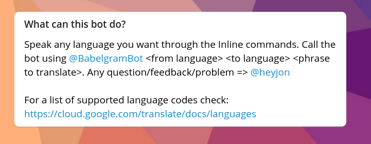 Babelgram Bot gallery image