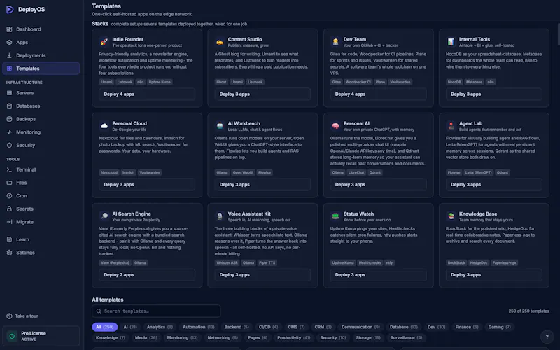 DeployOS screenshot 8