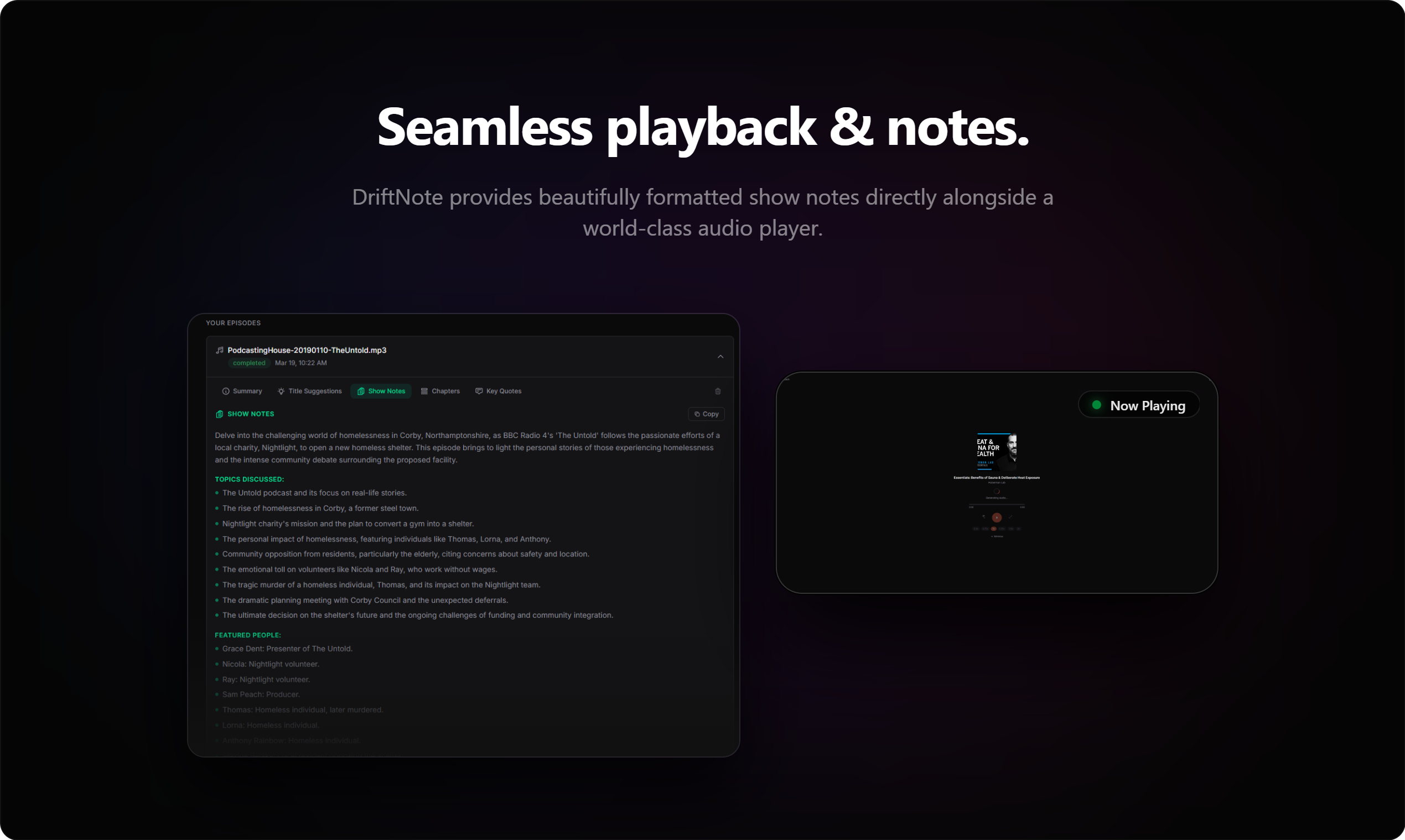 DriftNote gallery image
