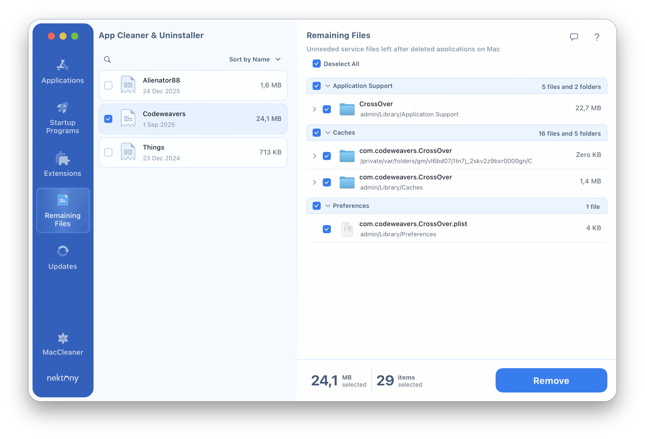 App Cleaner & Uninstaller 9.1 - Screenshot 5 showing product features and functionality