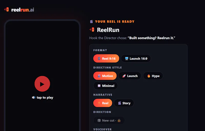 ReelRun screenshot 2