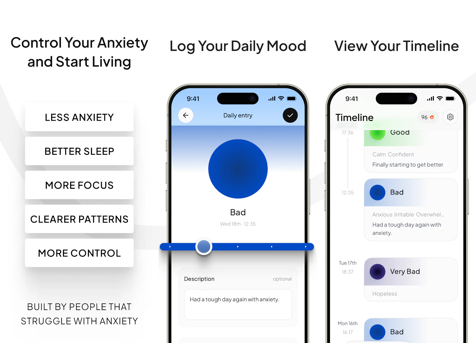 Andy Anxiety and Stress Tracker screenshot 1