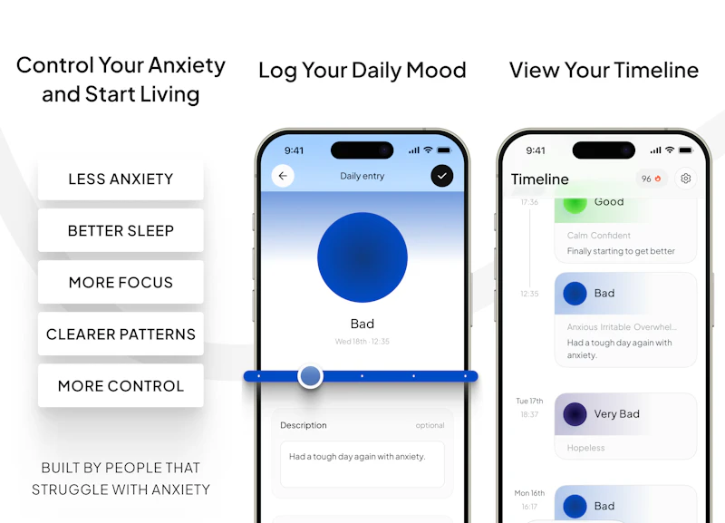 Andy Anxiety and Stress Tracker screenshot 1
