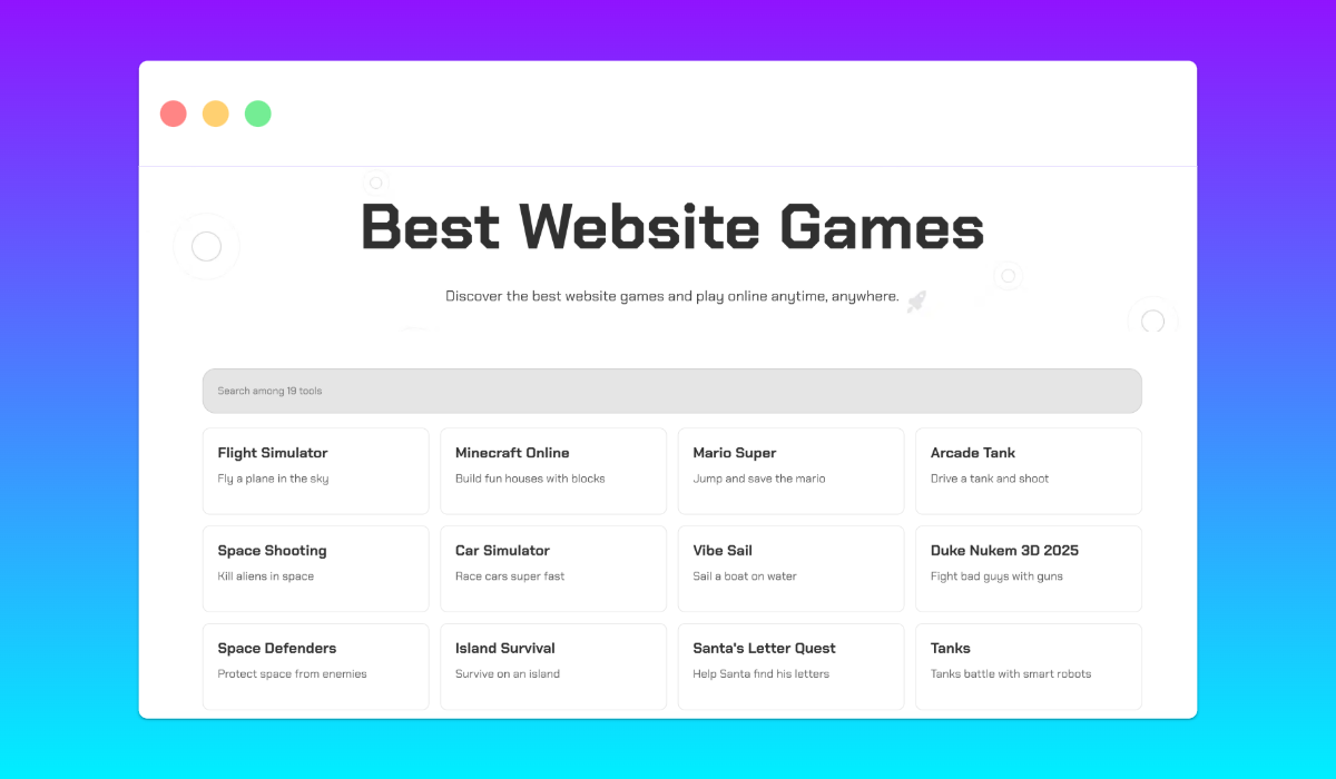 Permainan laman web terbaik media 1