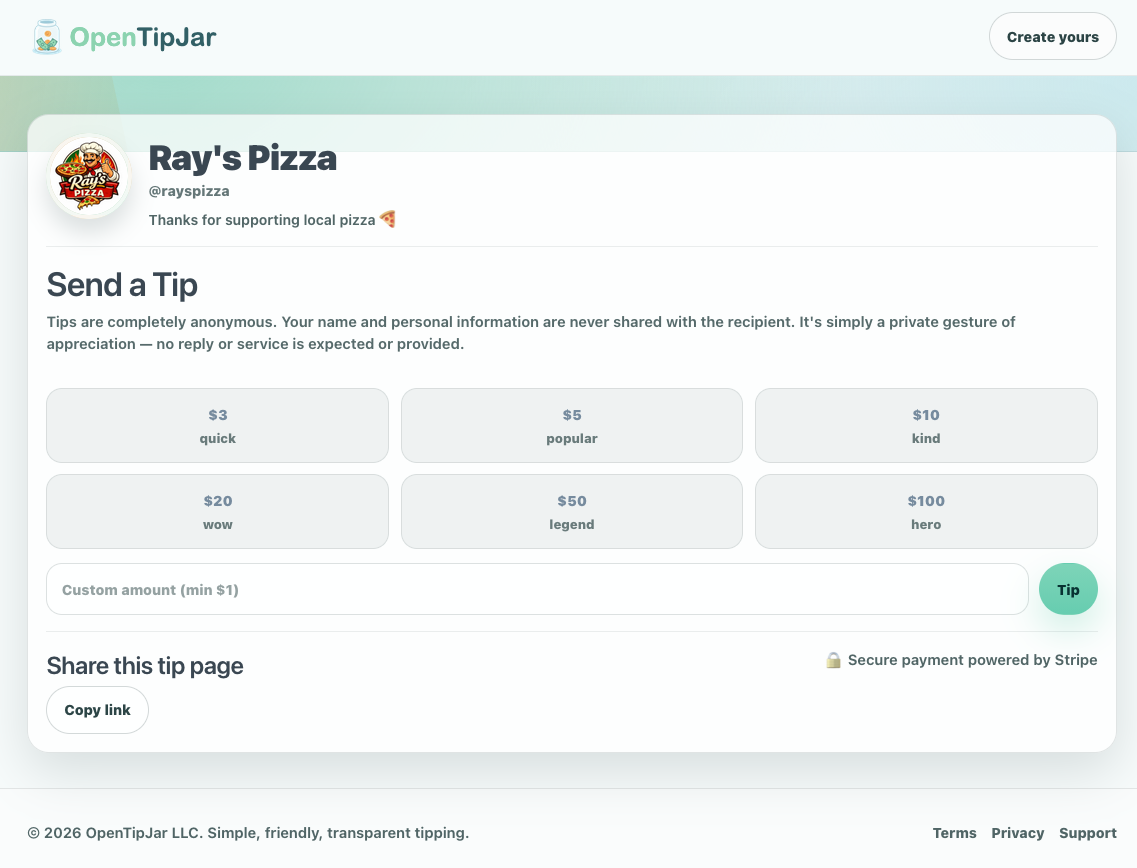OpenTipJar gallery image