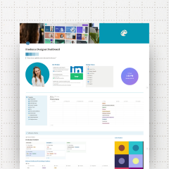 Painel de noção para designers freelancers