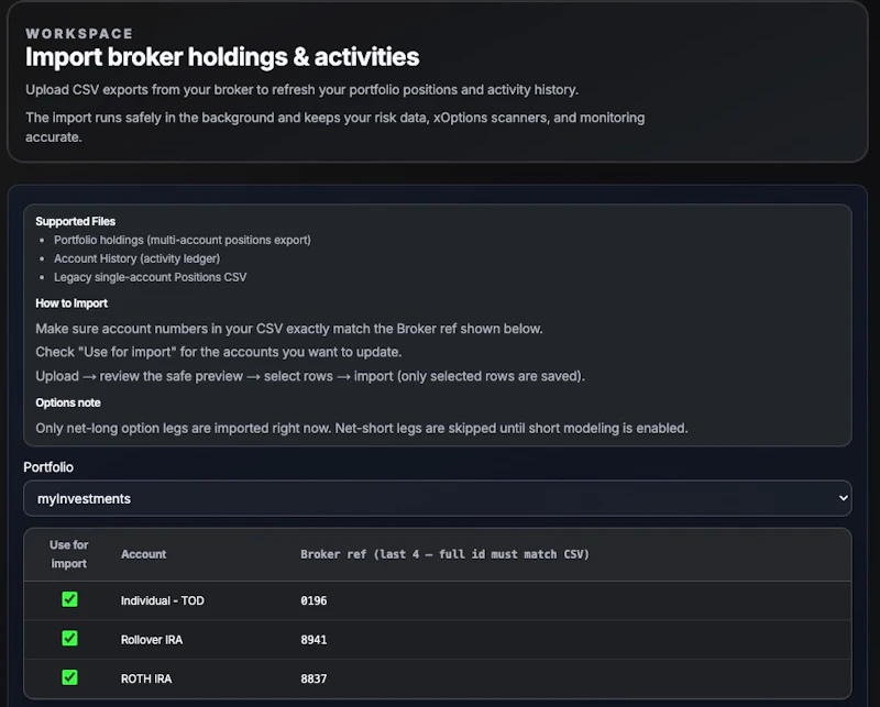 xFinance – xAI Options OS for HNWI screenshot 3