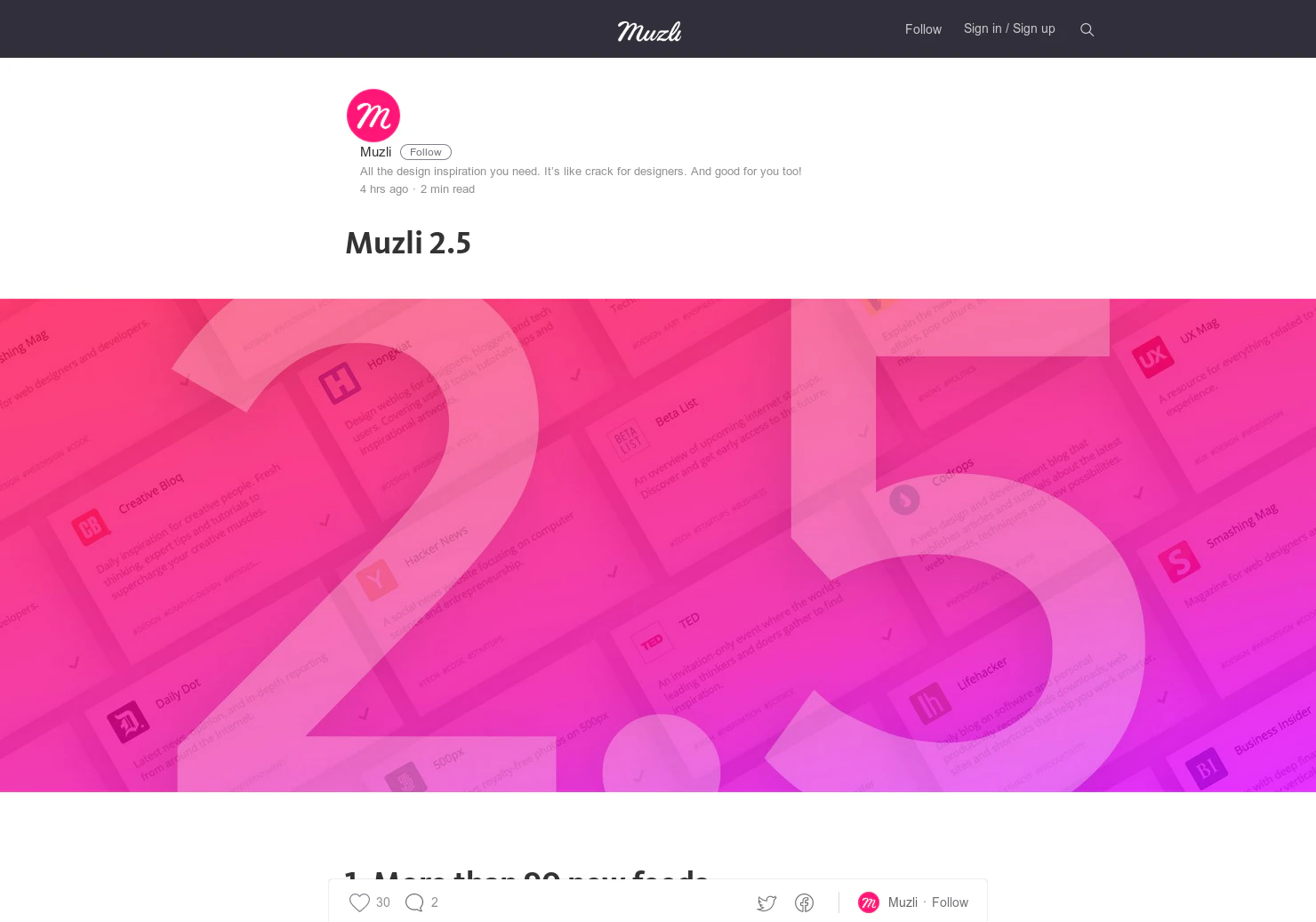 Muzli 2.5 (Chrome and Safari)