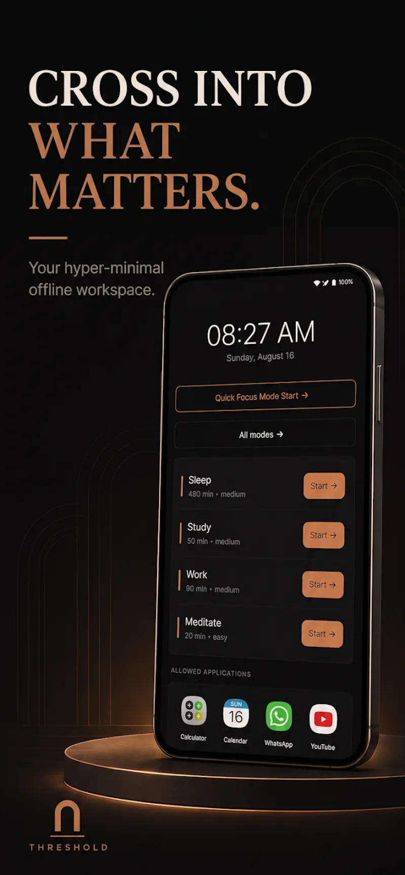 Threshold - A Minimal Focus Launcher screenshot 2