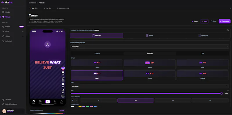 VibeCut screenshot 2