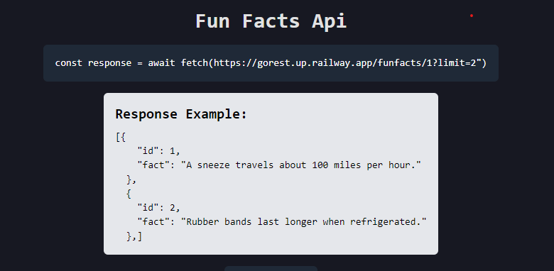 หุ่นยนต์ - API สำหรับผู้ใช้ JSON แบบสุ่ม/funfacts media 3