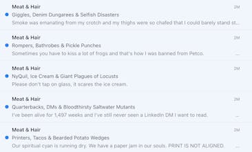 Meat & Hair Creative Writing Newsletter gallery image