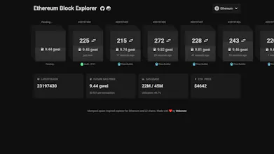 Mempool-inspired EVM explorer gallery image