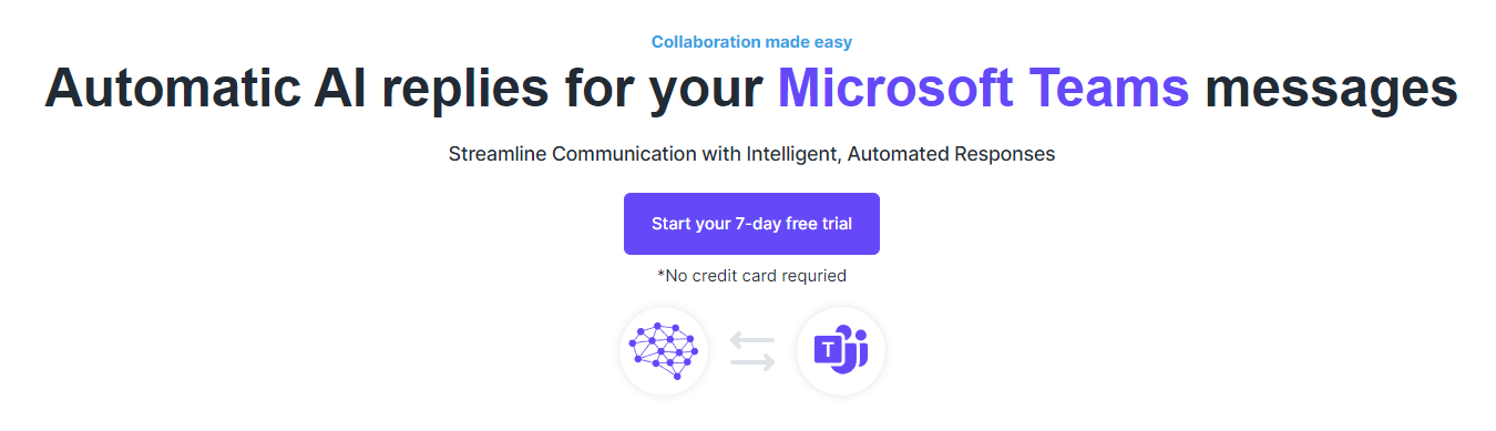 startuptile WeInstaReply-Automatic AI replies for your Microsoft Teams messages