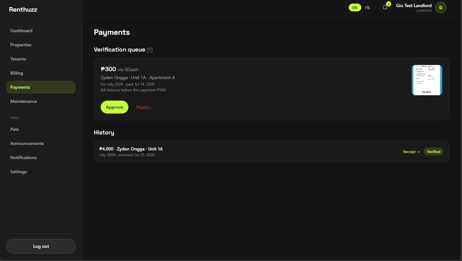 Renthuzz screenshot 2