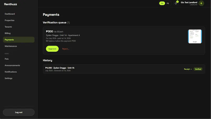 Renthuzz screenshot 2