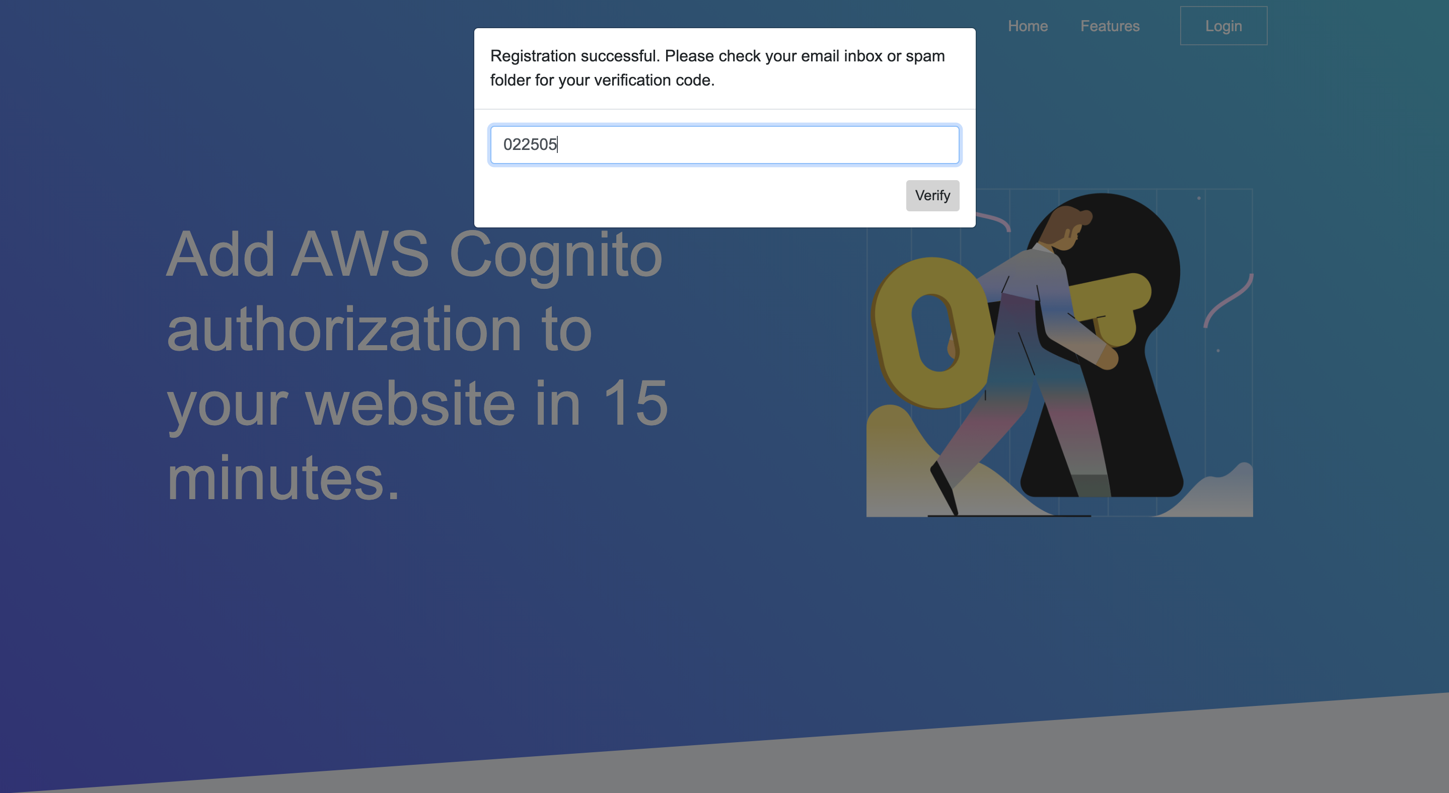 AWS Cognito Authentication for websites. gallery image