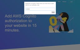 AWS Cognito Authentication for websites. media 3