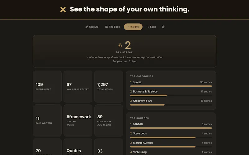 xotes, your modern commonplace book screenshot 8