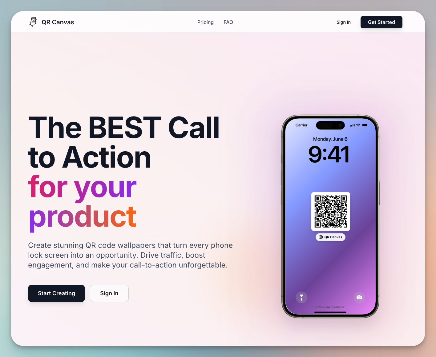 QR Canvas gallery image