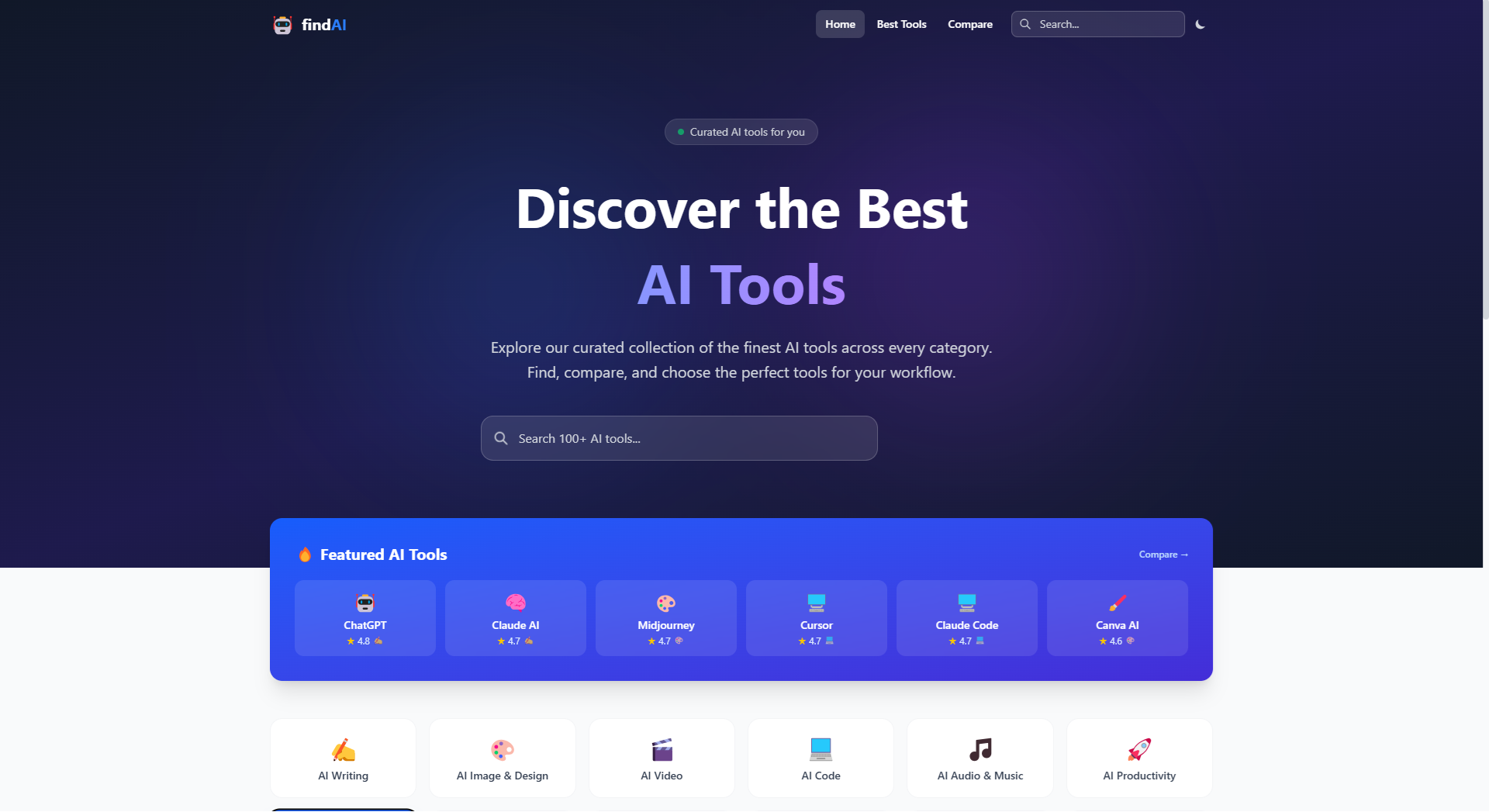 FindAI – Discover the Best AI Tools