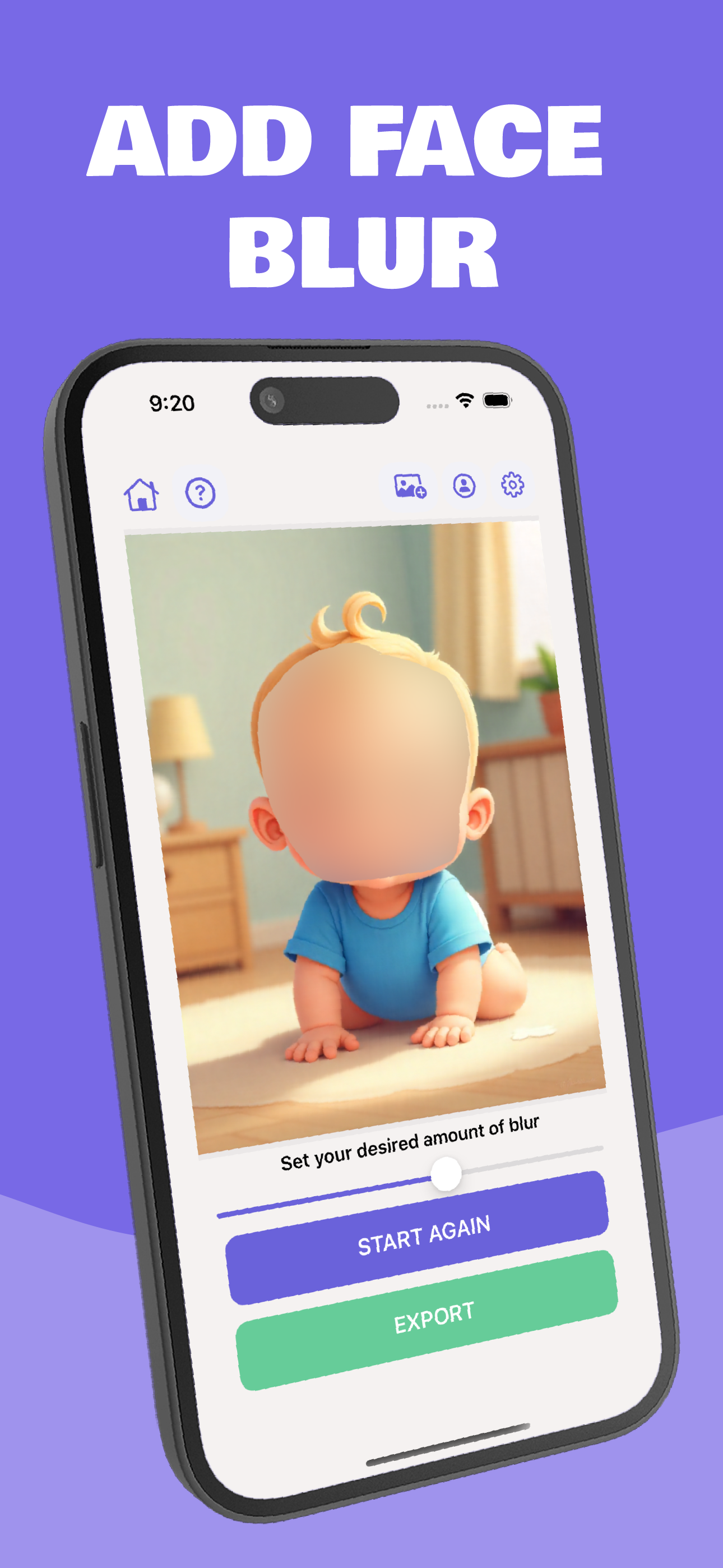 Verwischen Sie Ihren Bub - Einfache App, das Gesicht Ihres Babys sicher zu verwischen/zu bedecken. Medien 2