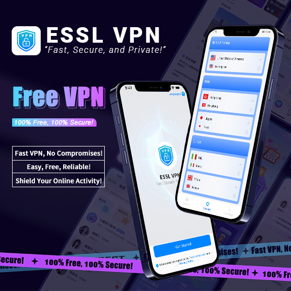 ईएसएसएल वीपीएन - "ESSL VPN-वैश्विक उपयोगकर्ताओं के लिए फास्ट, सुरक्षित और नो-लॉग वीपीएन" मीडिया 3