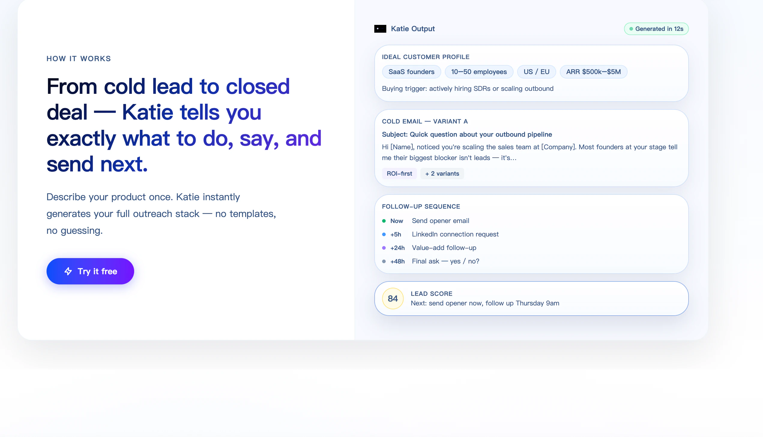 Katie — AI-Powered Sales Automation screenshot 1