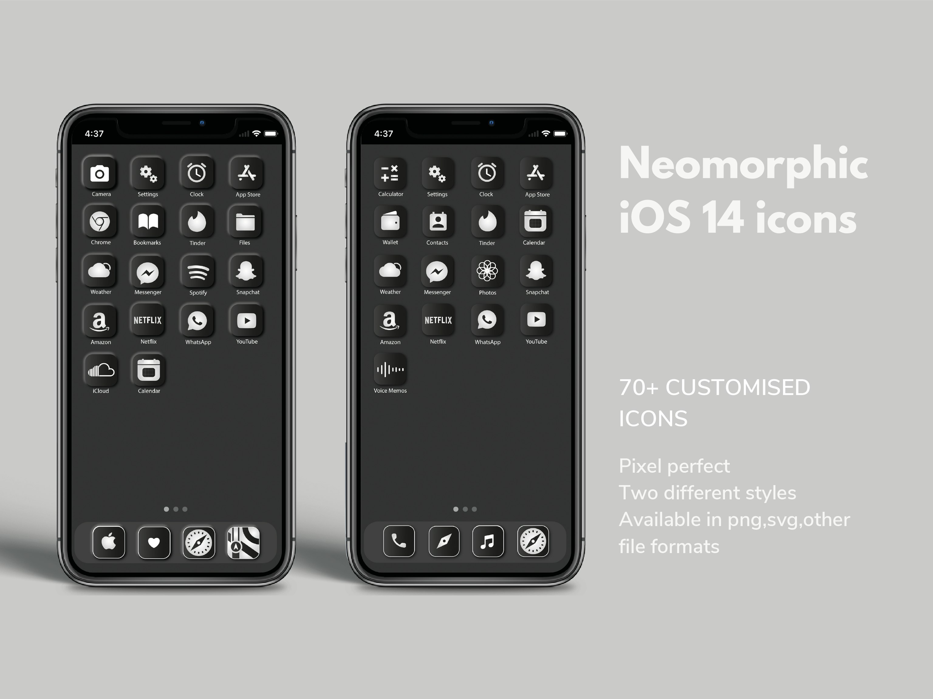 New iOS 14 - Neomorphic Design Icon Pack gallery image