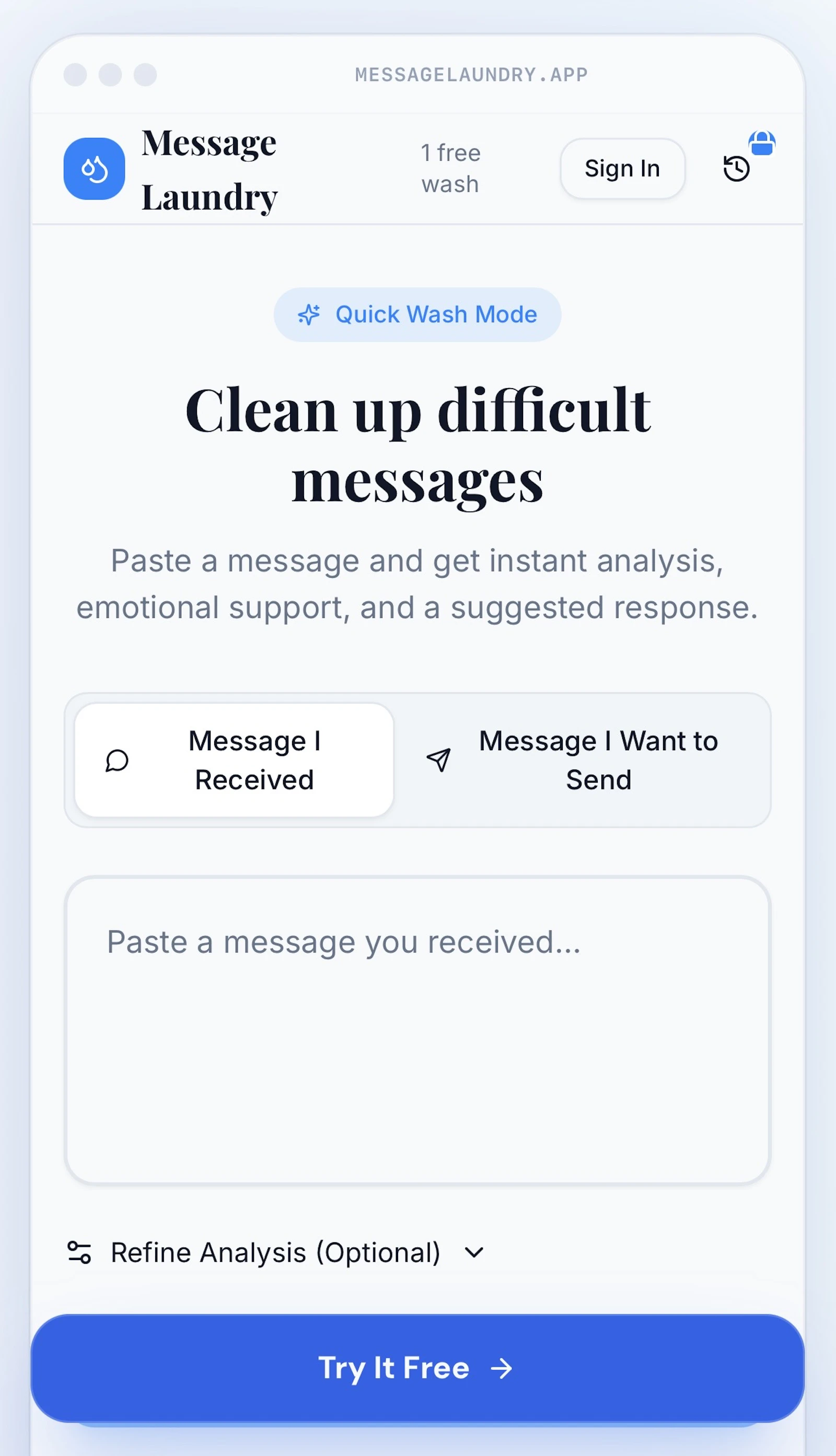 Message Laundry screenshot 2