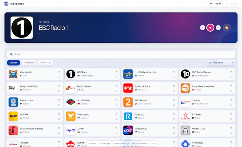 Radio Europe — Radio from across Europe screenshot 2