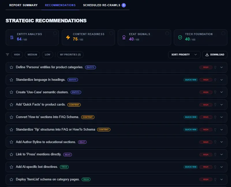 AI Search Radar screenshot 2