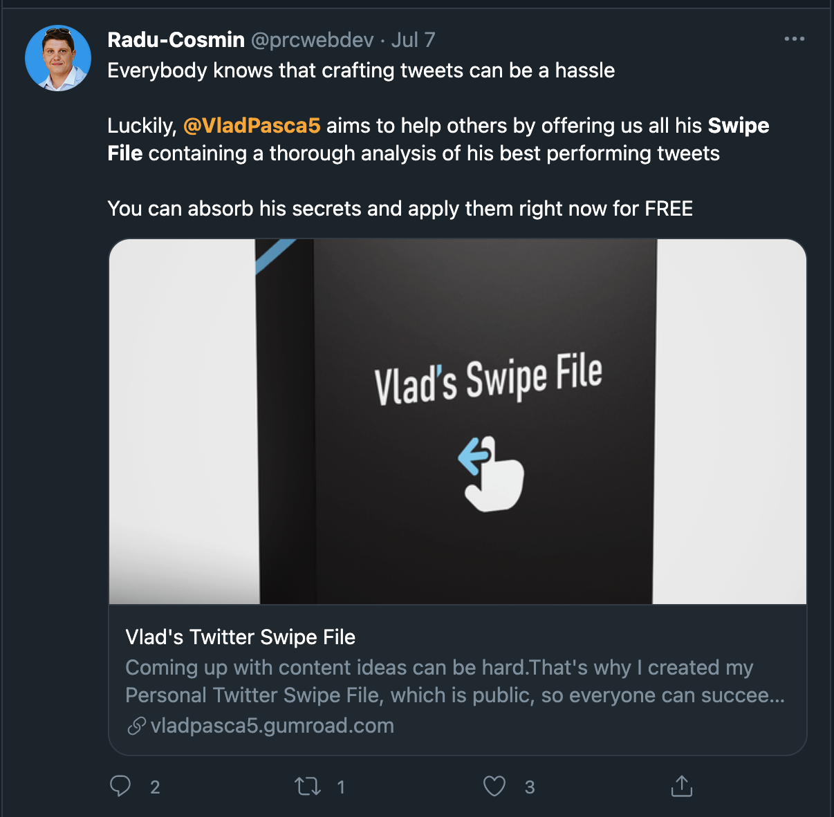 Vlad's Twitter Swipe File gallery image