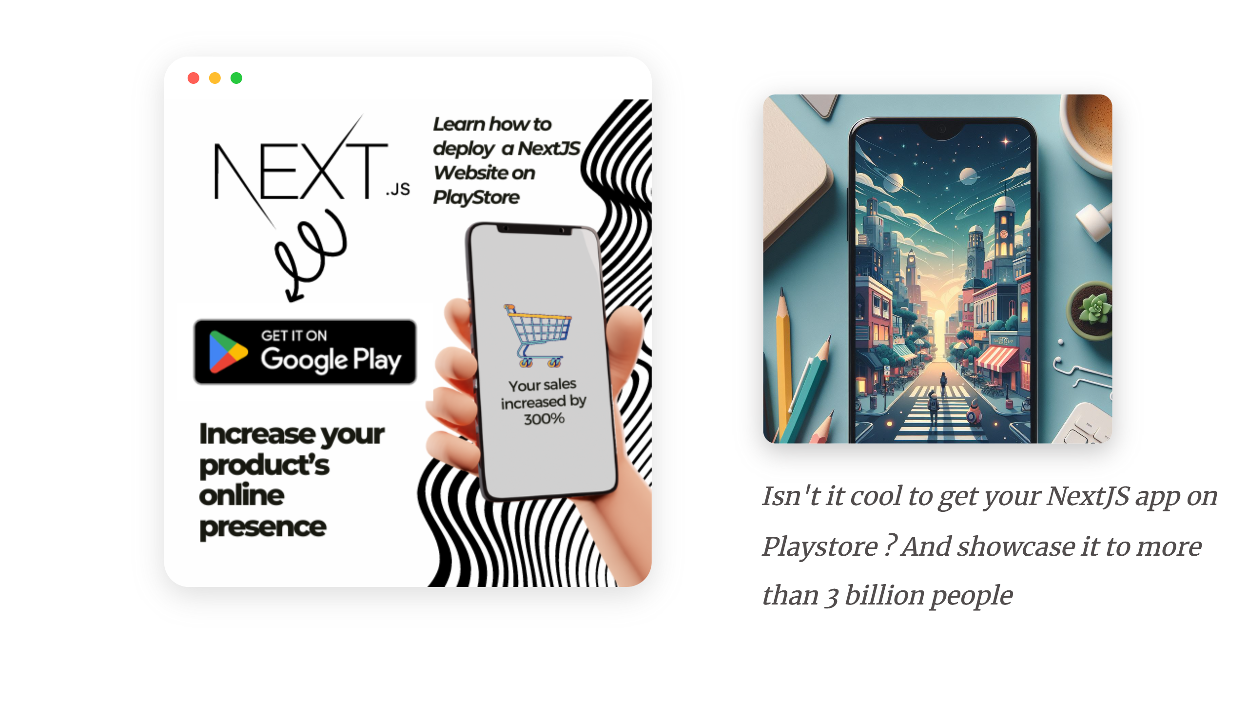 Mídia 1 de NextJs para Playstore - Implante seu site NextJS para PlayStore
