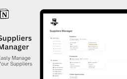 Notion Suppliers Manager media 1