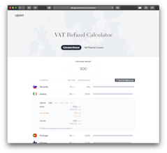 Europe VAT refund calculator gallery image