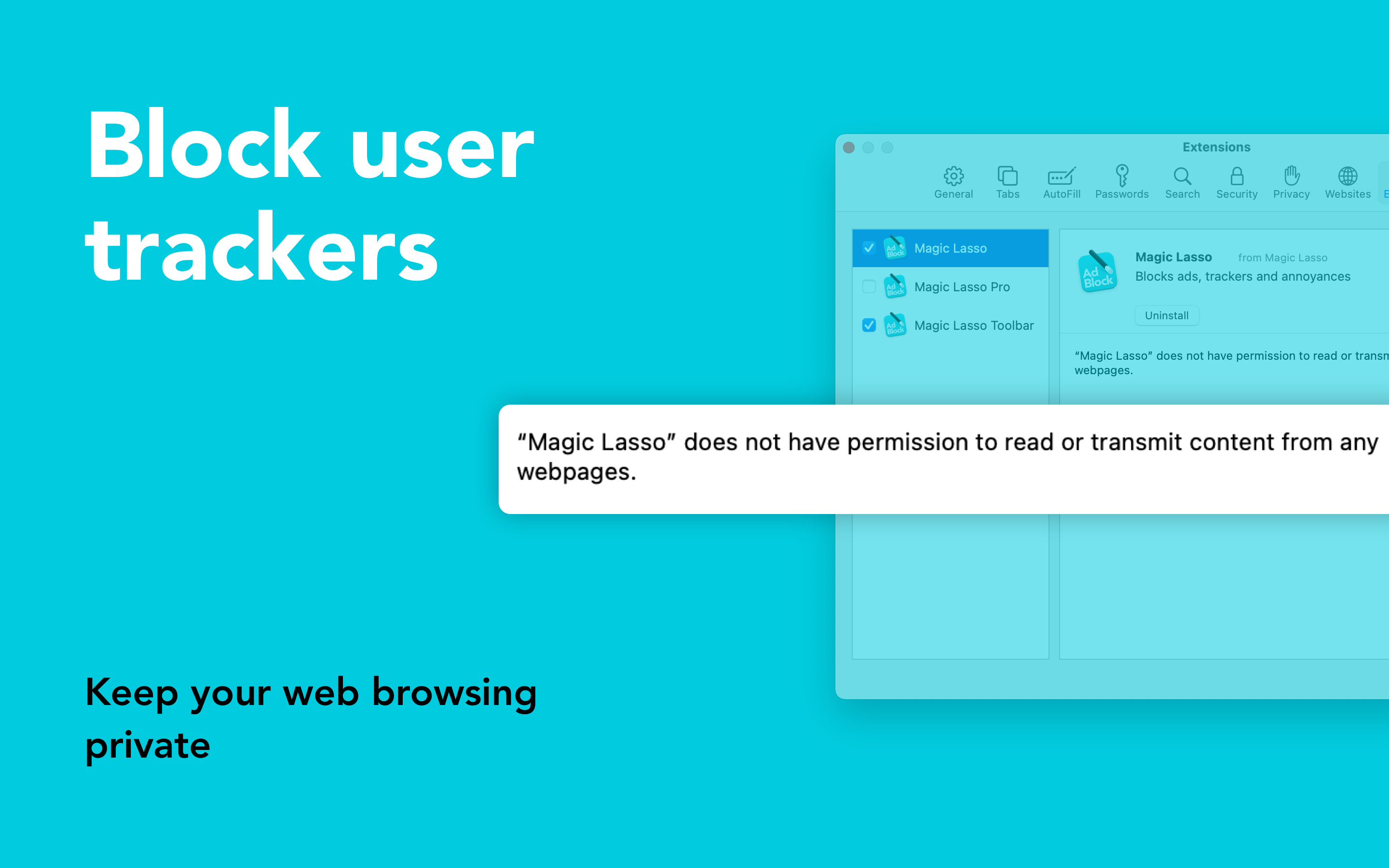 Magic Lasso Adblock 4.0 - İPhone, iPad ve Mac için hızlı ve verimli reklam engelleyici medya 4